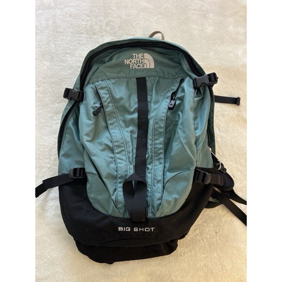 The North Face Backpack The Big Shot Hiking Vintage Green Black *READ